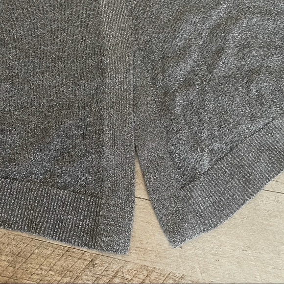 Caslon Metallic Lurex Sweater M Gray Silver Cashmere Blend Crewneck Pullover - Picture 8 of 10